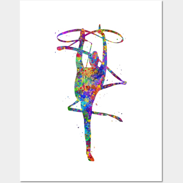 Rhythmic gymnastics ribbon Wall Art by Yahya Art